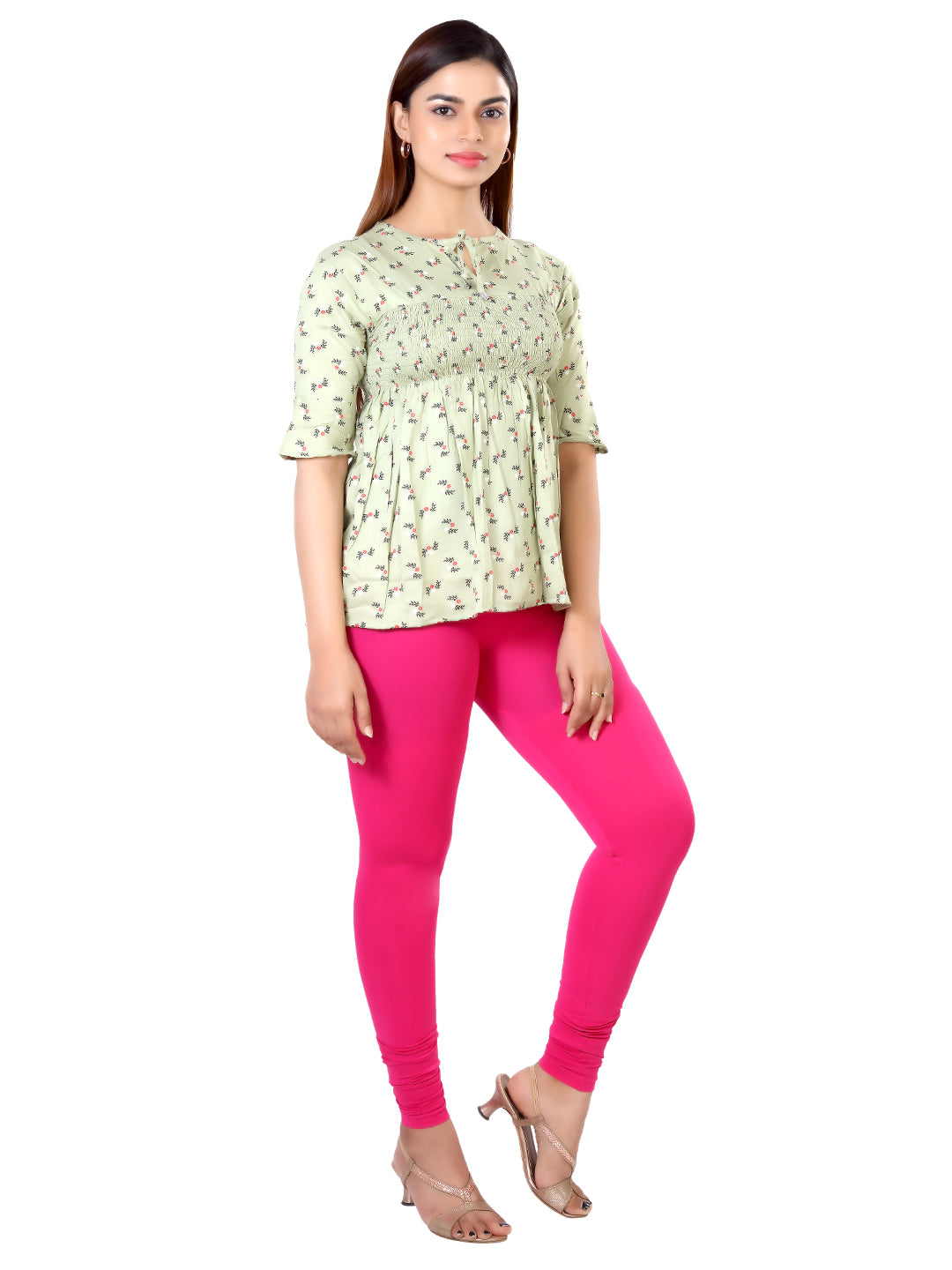 Naatiya Churidar Leggings - Fuchsia