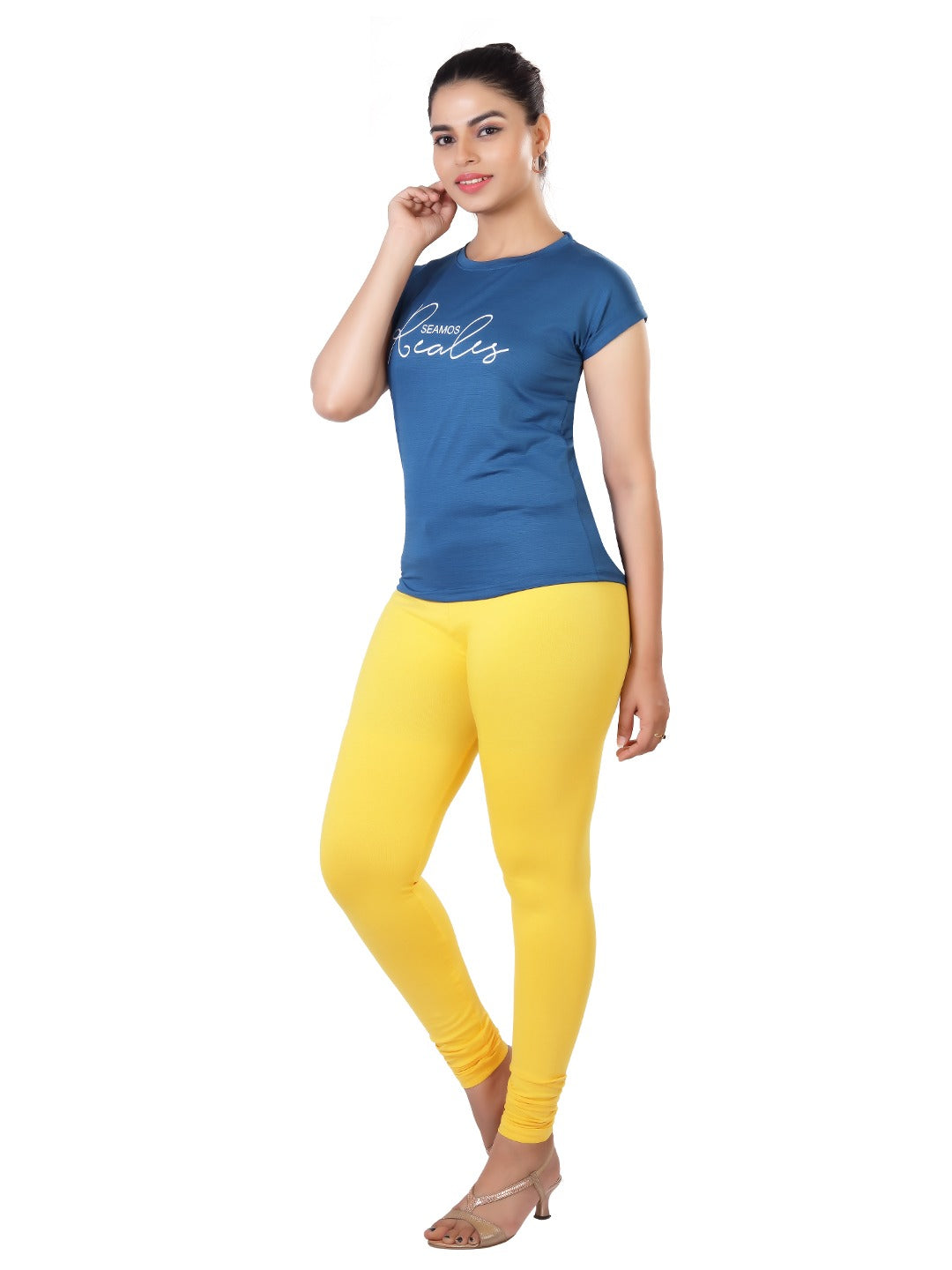 Naatiya Churidar Leggings - Lemon Yellow