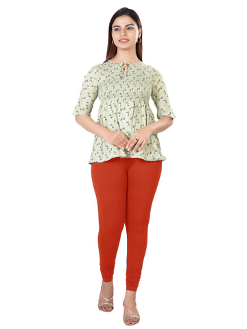 Naatiya Churidar Leggings - Papaya