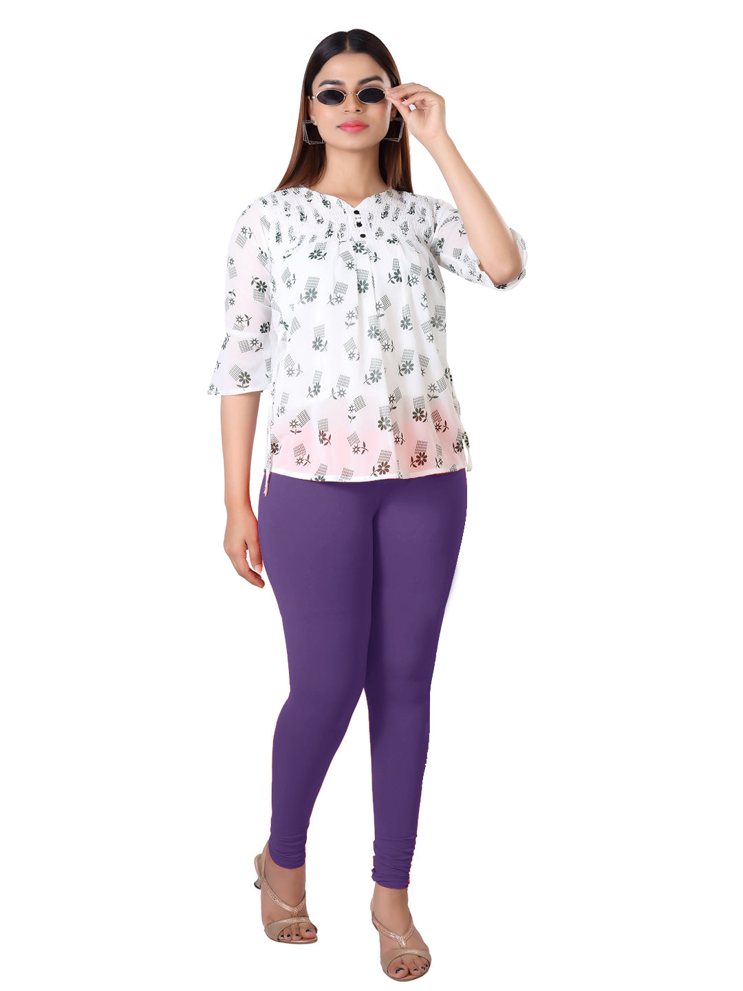 Naatiya Churidar Leggings - Orchid