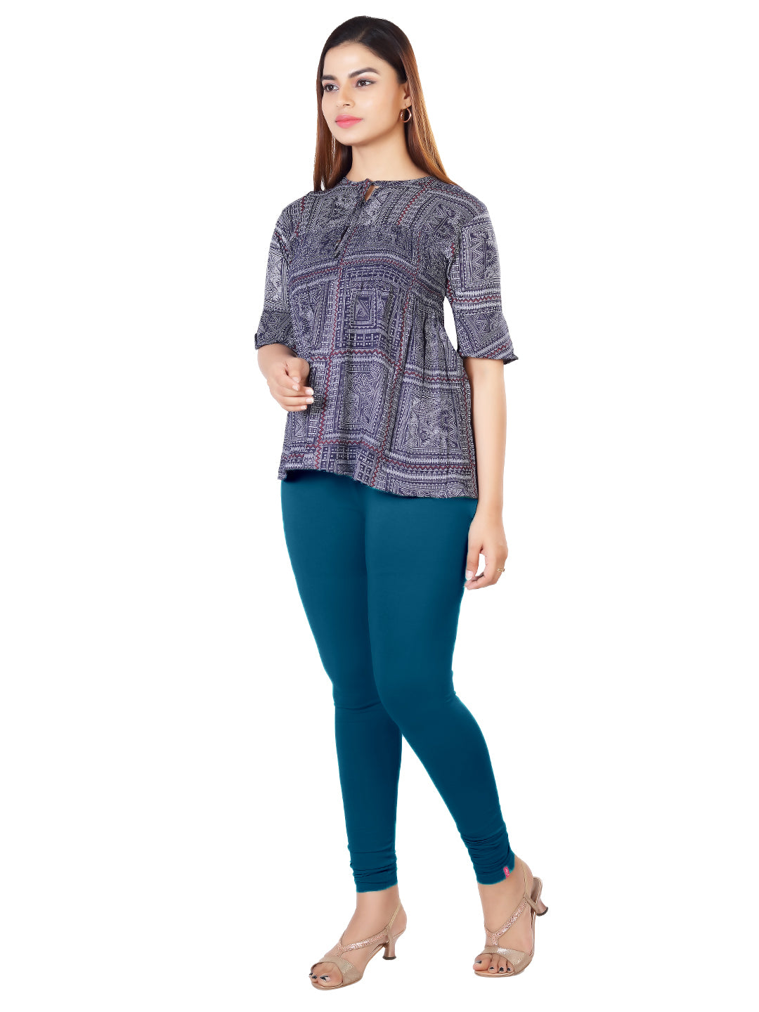 Naatiya Churidar Leggings - Teal