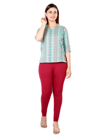 Naatiya Churidar Leggings - Maroon