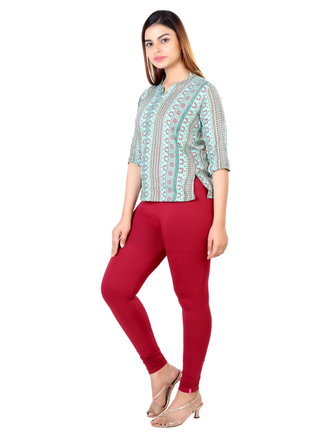 Naatiya Churidar Leggings - Maroon