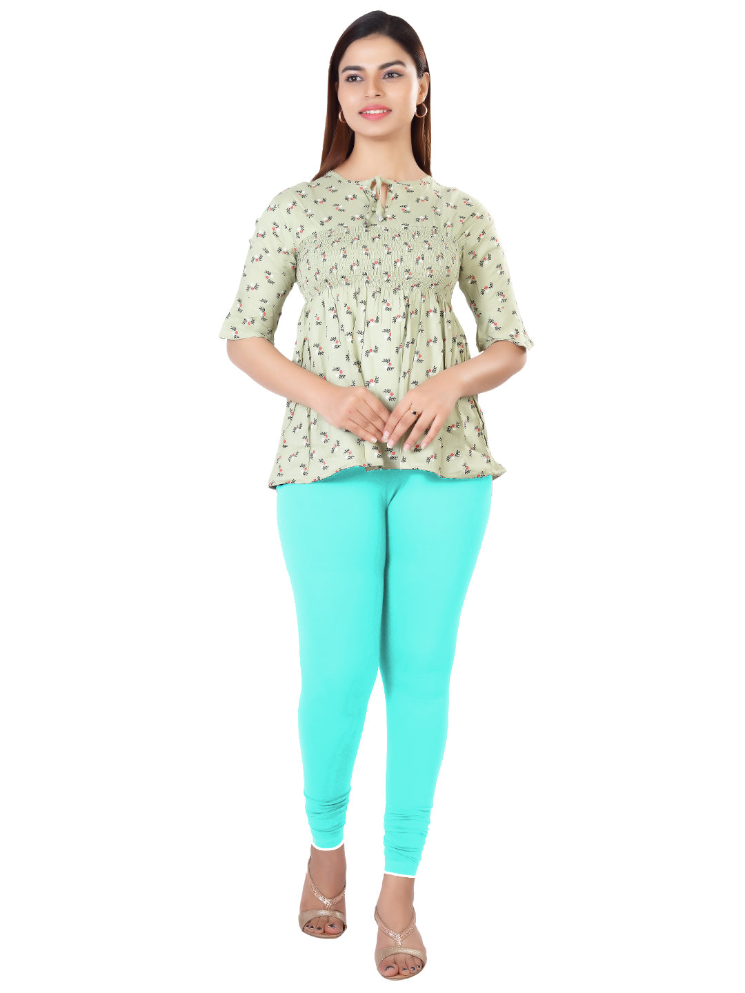 Naatiya Churidar Leggings - Mid Blue