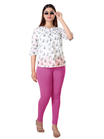 Naatiya Churidar Leggings - Strawberry