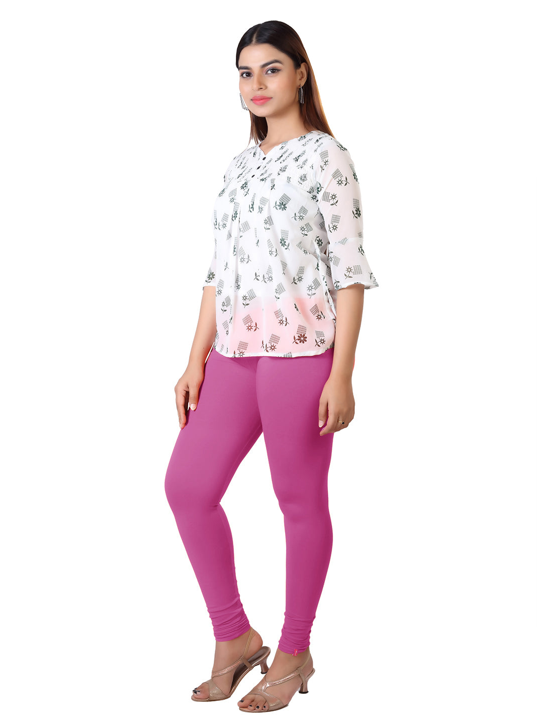 Naatiya Churidar Leggings - Strawberry