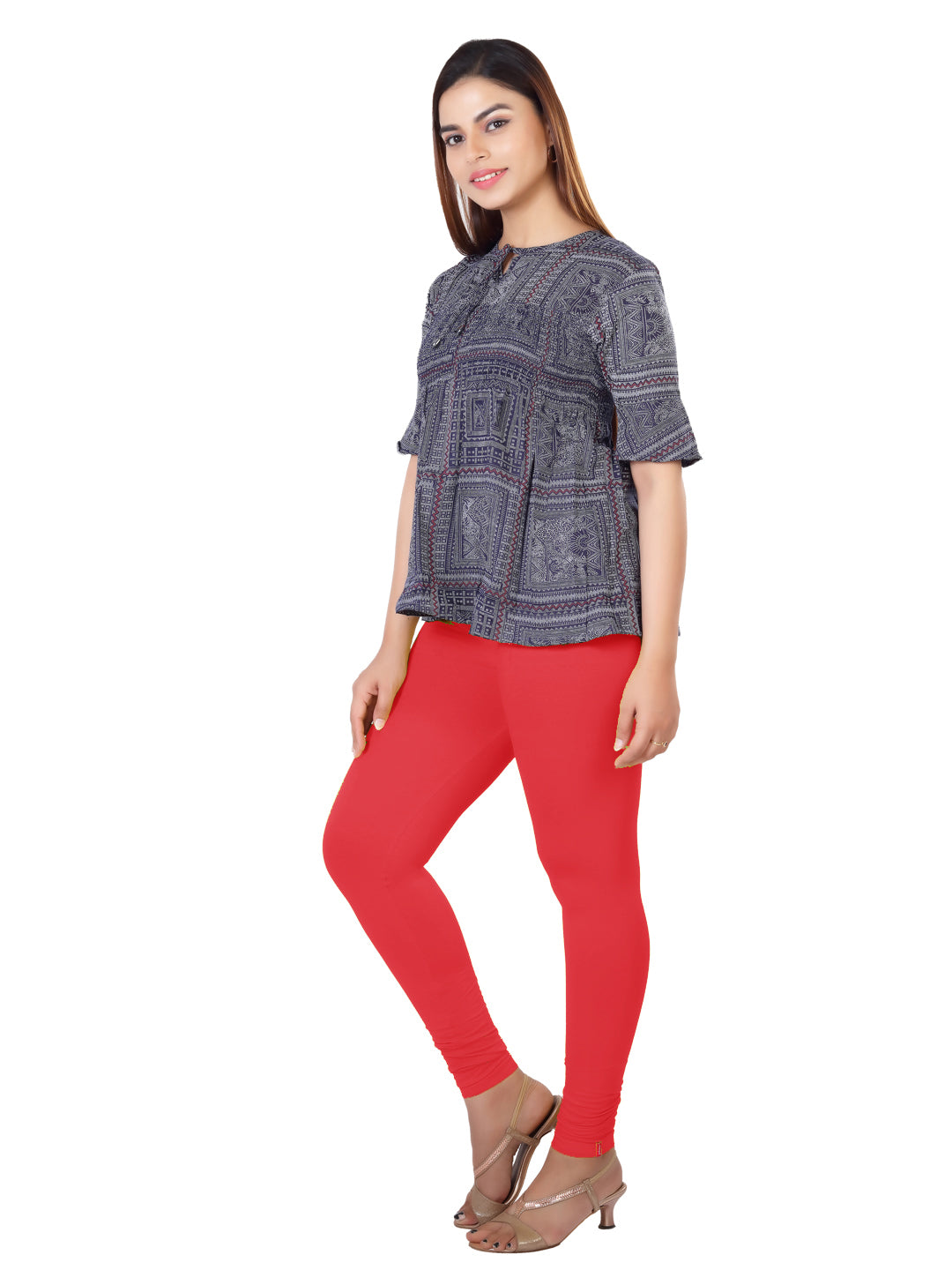 Naatiya Churidar Leggings - New Red