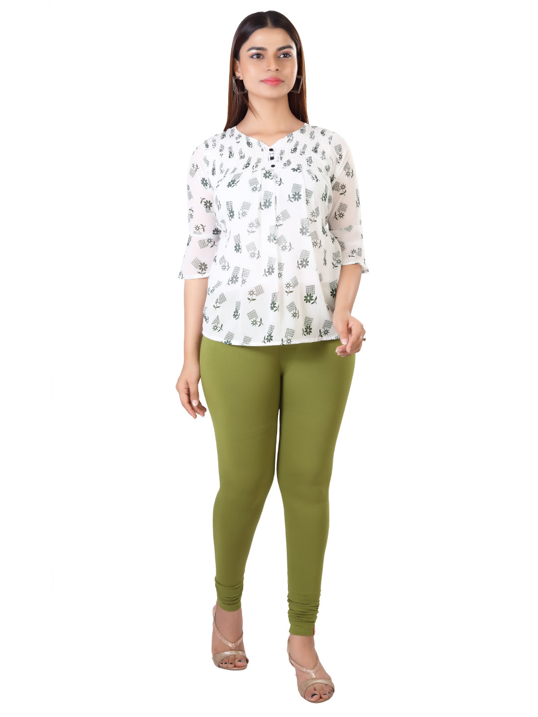 Naatiya Churidar Leggings - R Green