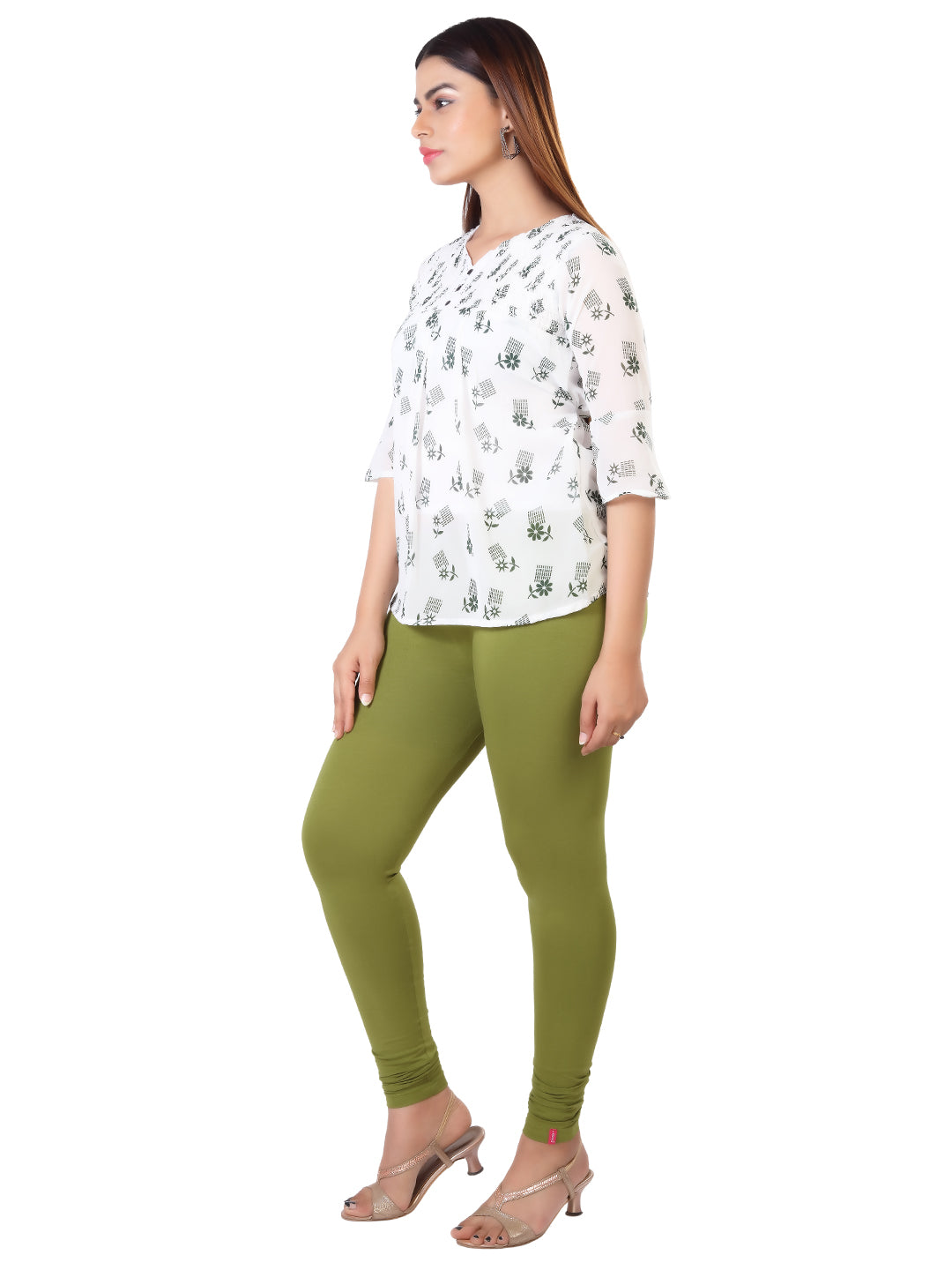 Naatiya Churidar Leggings - R Green