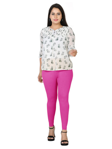 Naatiya Ankle Fit Leggings - Fuchsia