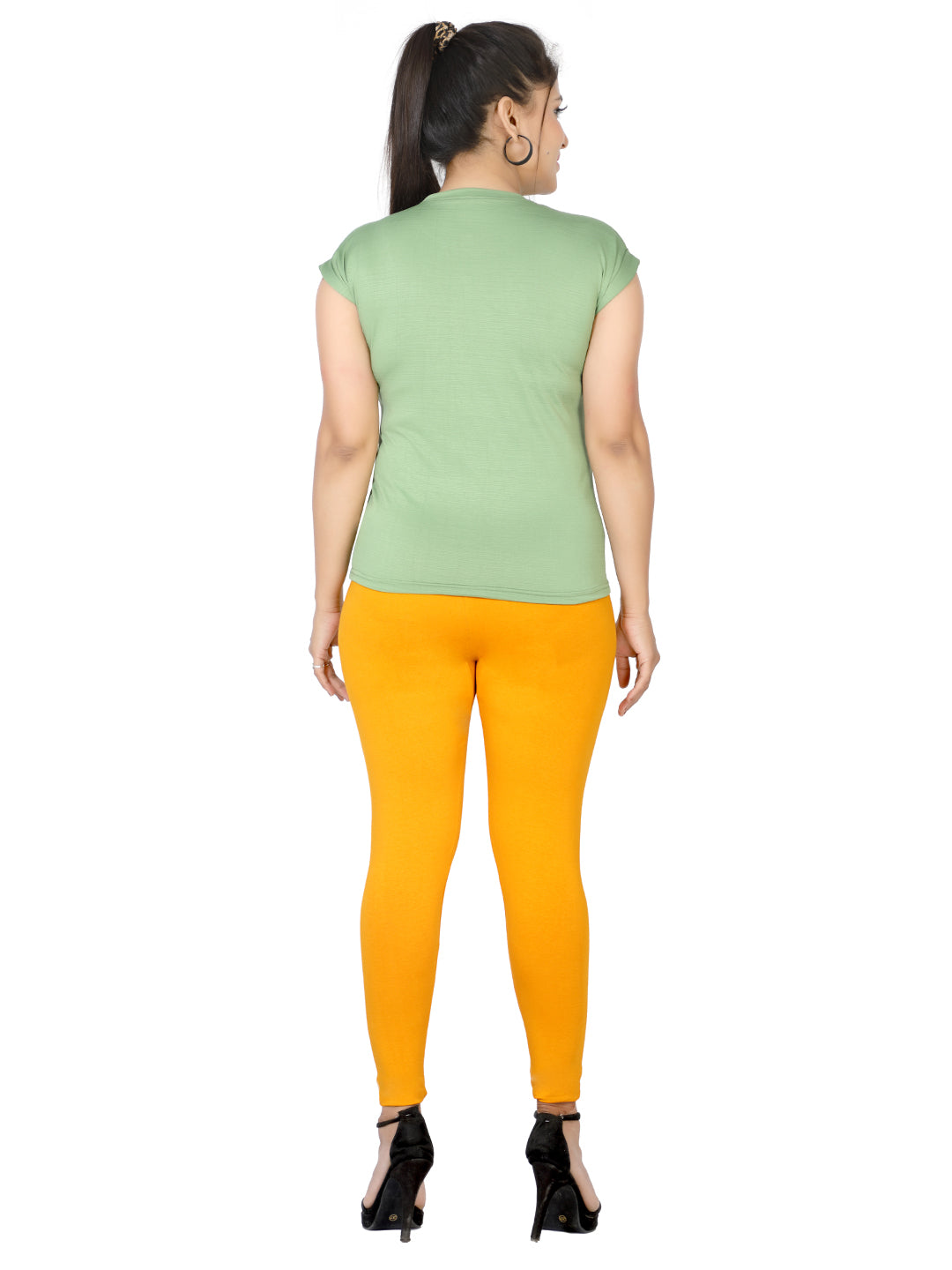 Naatiya Ankle Fit Leggings - Golden Yellow