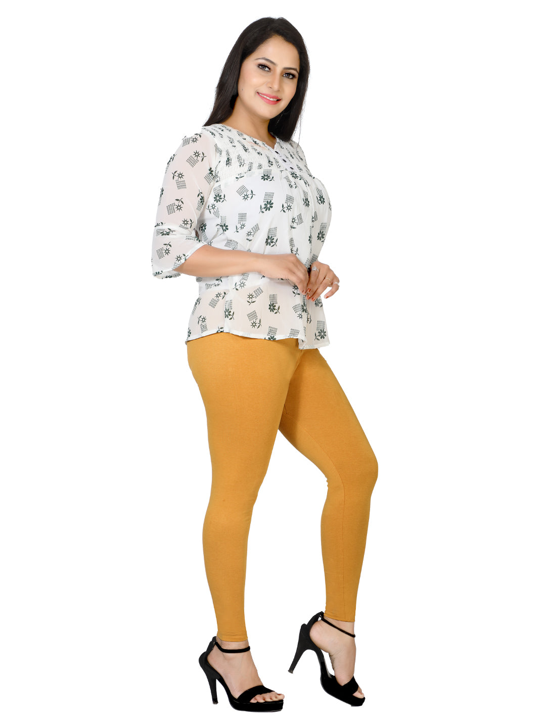 Naatiya Ankle Fit Leggings - N.Mango