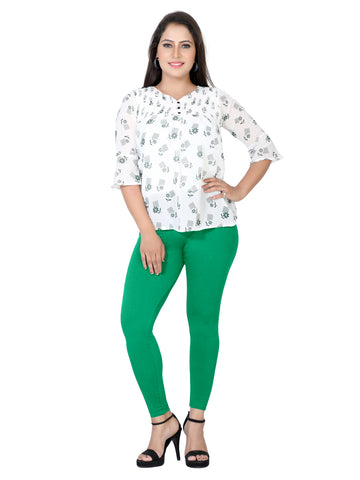 Naatiya Ankle Fit Leggings - G-Green