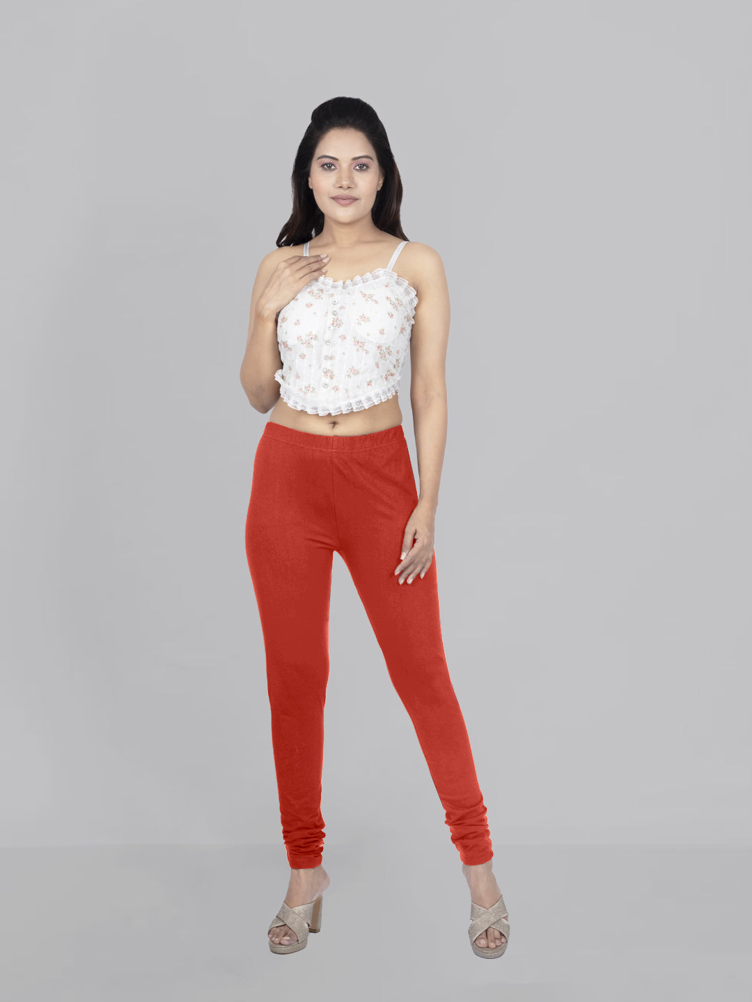 Naatiya Churidar Leggings - D Orange