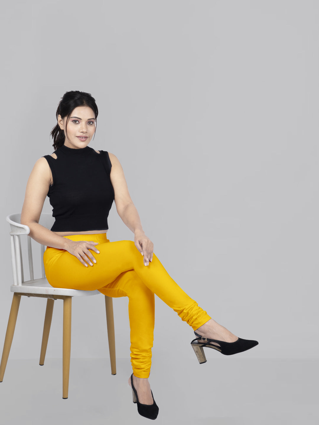 Naatiya Churidar Leggings - Golden Yellow