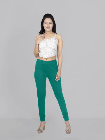 Naatiya Churidar Leggings - Golf Green