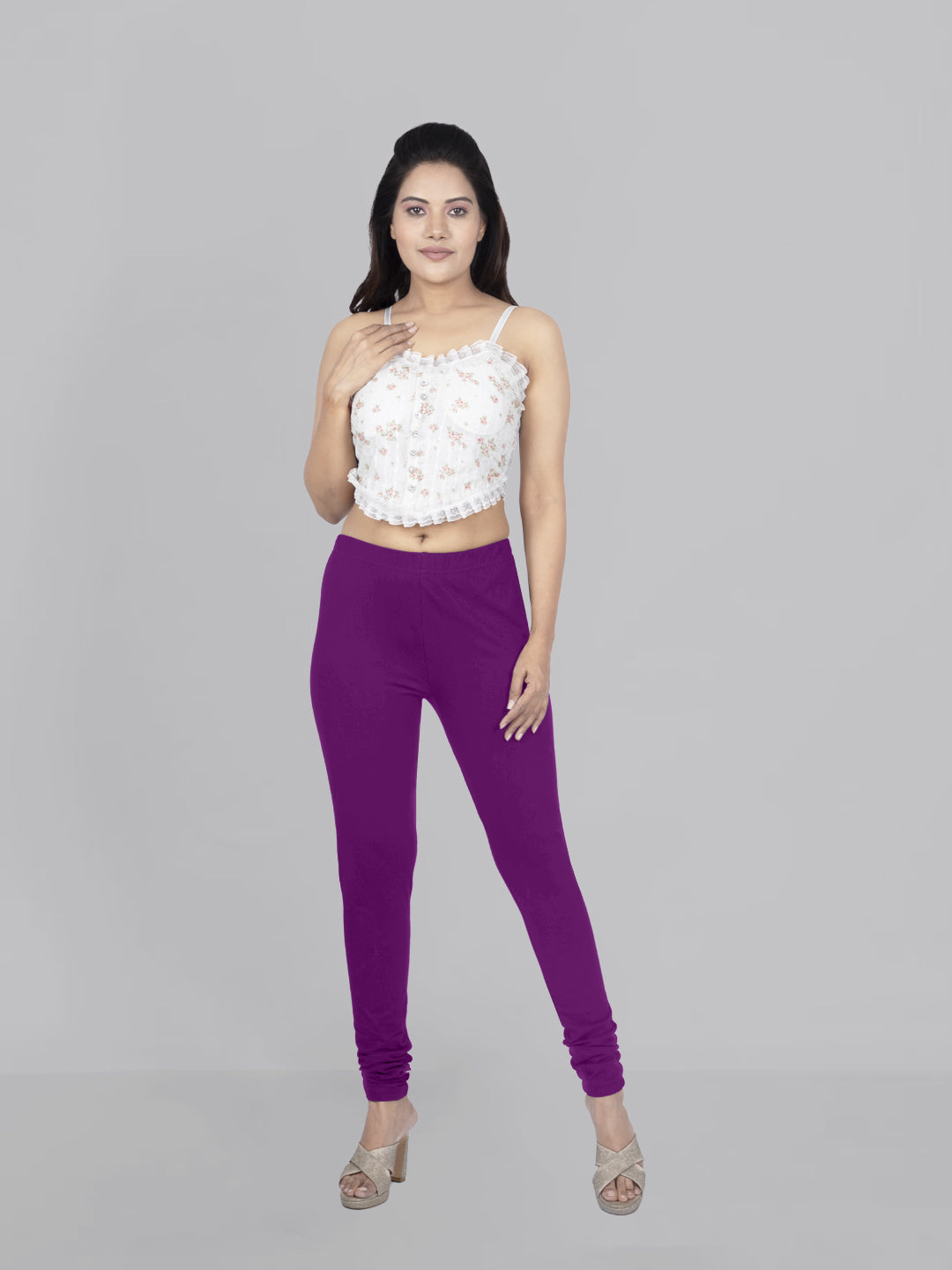 Naatiya Churidar Leggings - Plum