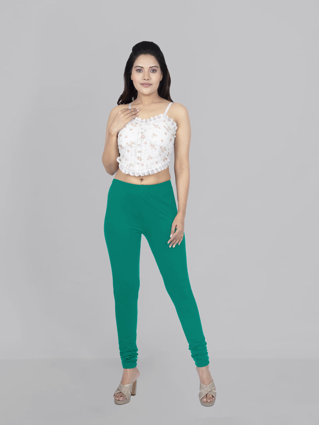 Naatiya Churidar Leggings - Rama Green