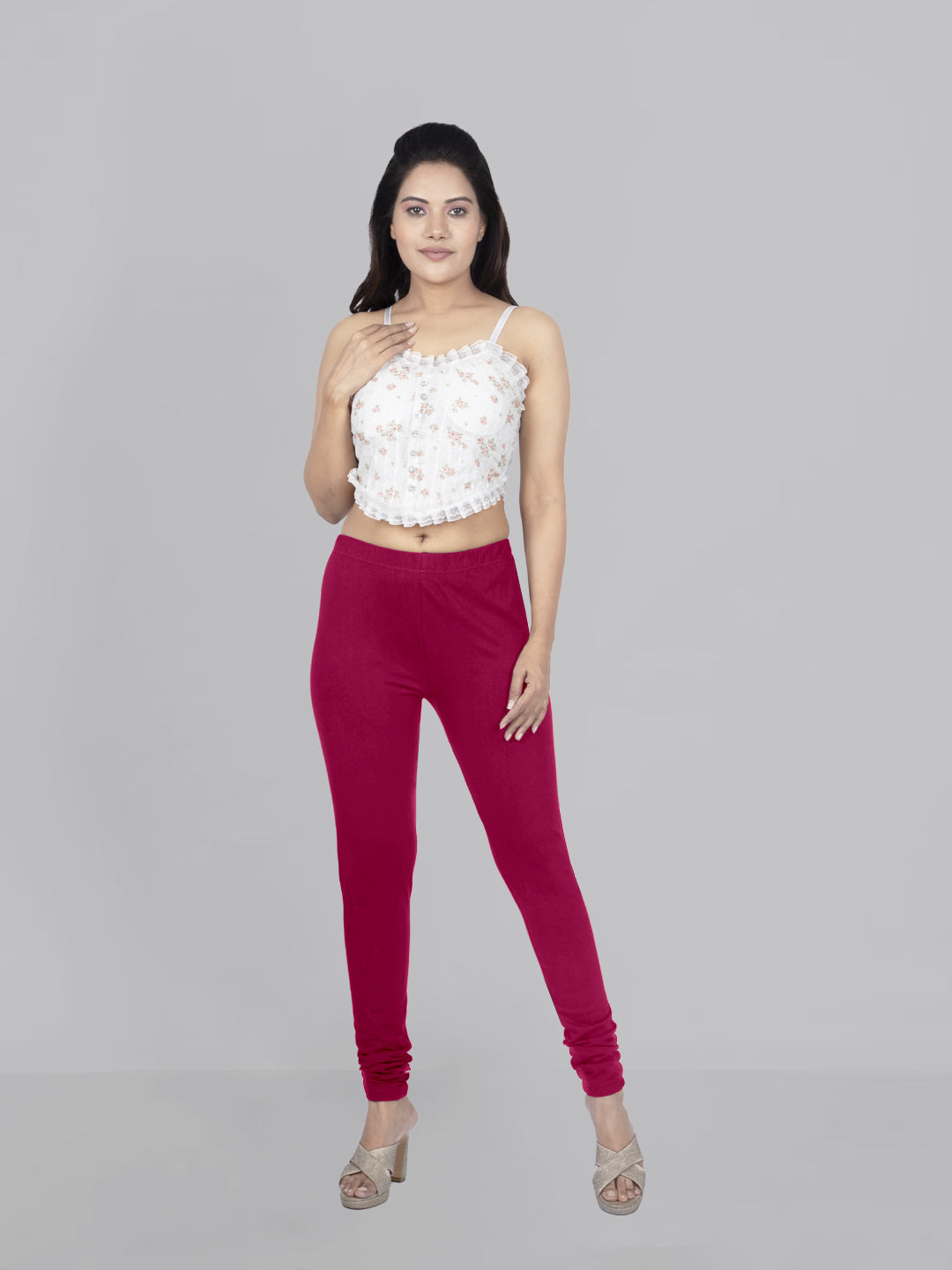 Naatiya Churidar Leggings - Rasberry