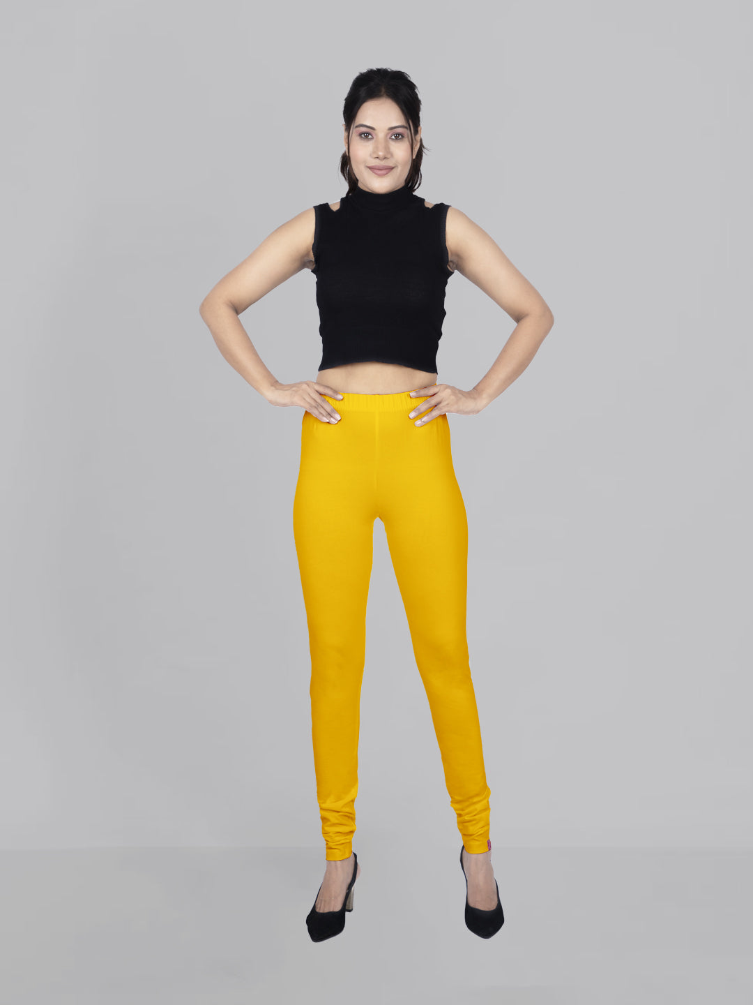 Naatiya Churidar Leggings - Golden Yellow