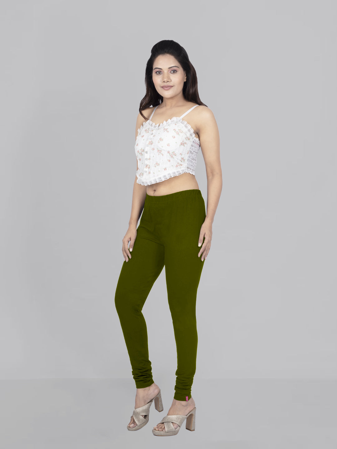 Naatiya Churidar Leggings - Mehandi