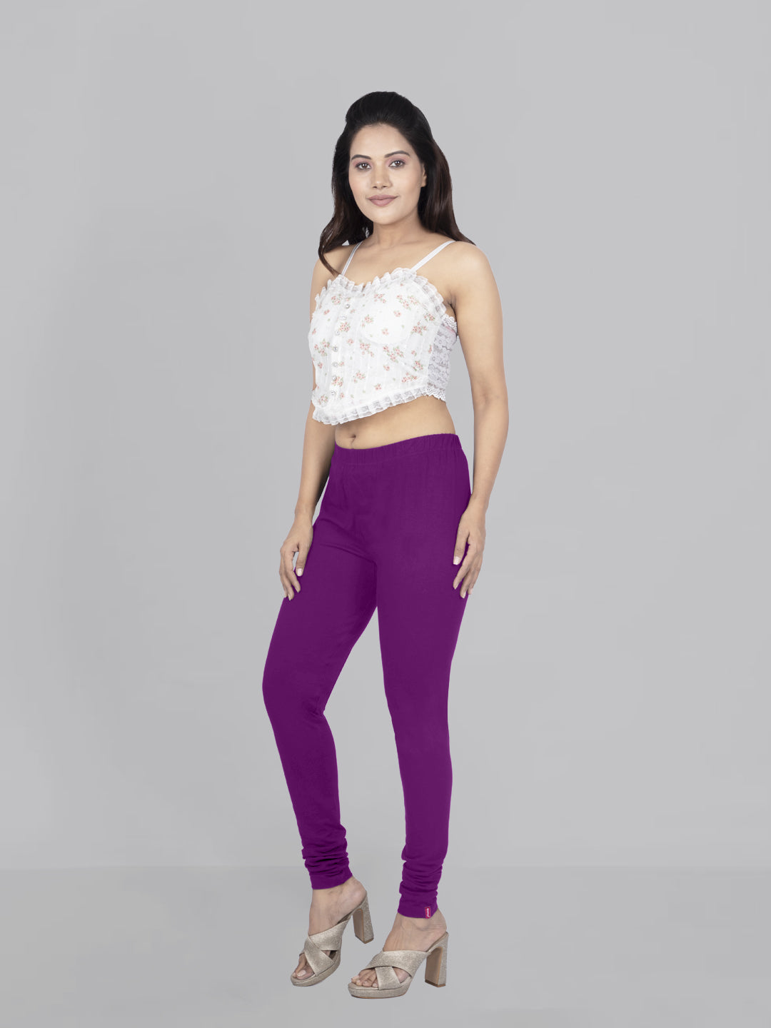 Naatiya Churidar Leggings - Plum