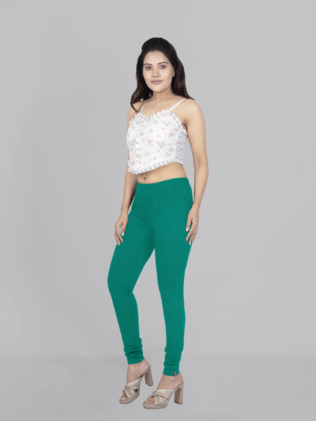 Naatiya Churidar Leggings - Rama Green