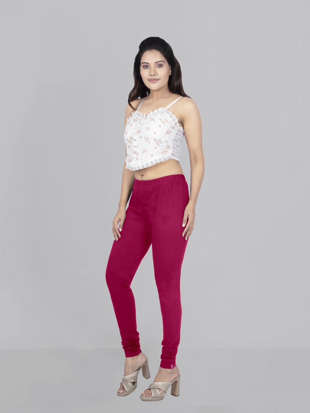 Naatiya Churidar Leggings - Rasberry