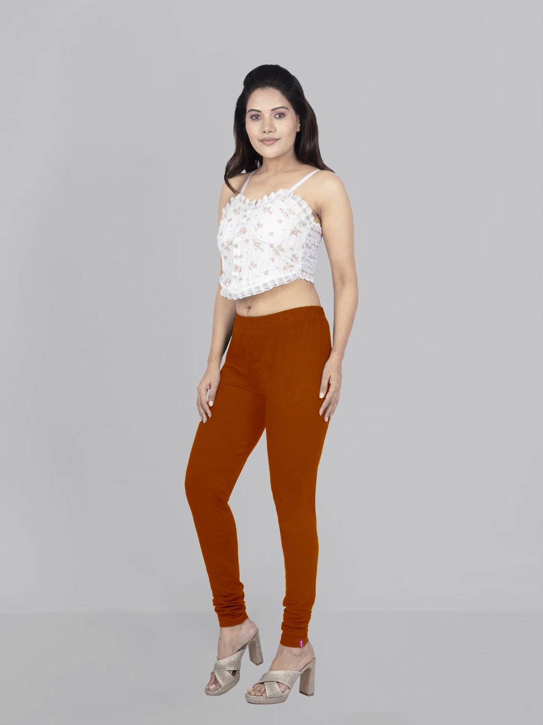 Naatiya Churidar Leggings - Rust